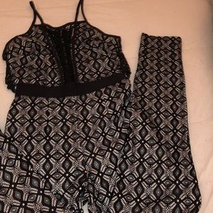 BRAND NEW B/W lace jumpsuit